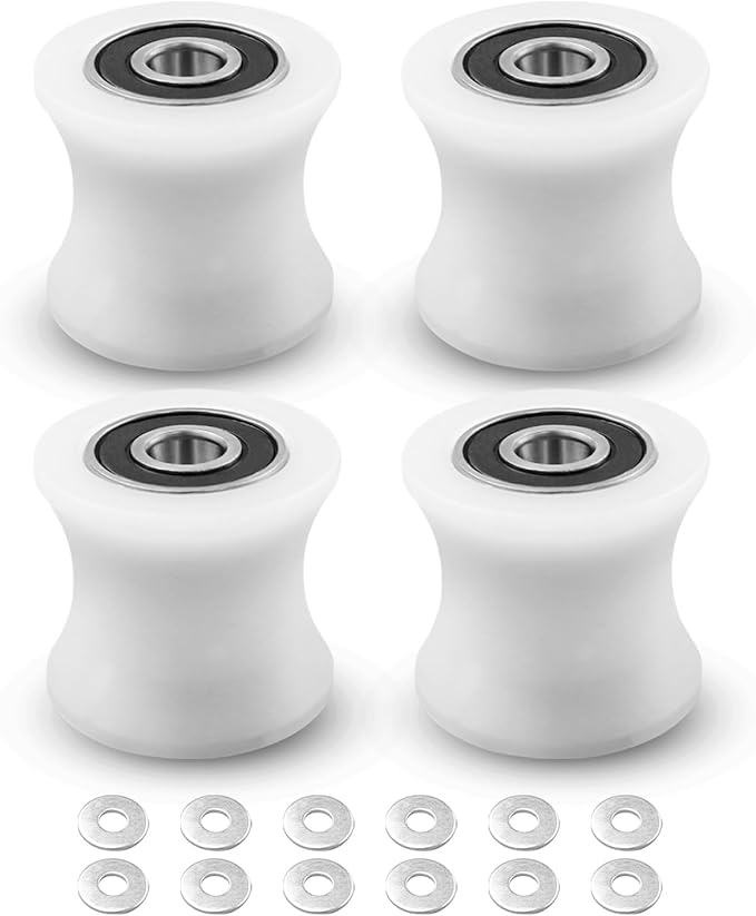 Total Trainer Rollers Wheels Set of 4 Fit for Models DLX DLX II DLX III Adv DLX Pilates Pilates Pro 2500 3000 4000 570 2000, White