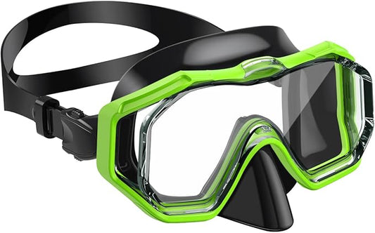 W WSTOO Kids Swim Goggles with Nose Cover,Snorkel Diving Swimming Mask for Youth 5-15,HD 3-Window Wide Vision Anti-Shattered Lens Anti-Fog&Leak