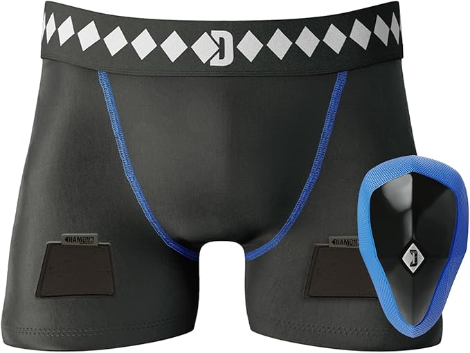 Diamond MMA Hockey Jock Short with Built-in Jock Strap & Athletic Cup Groin Protection System