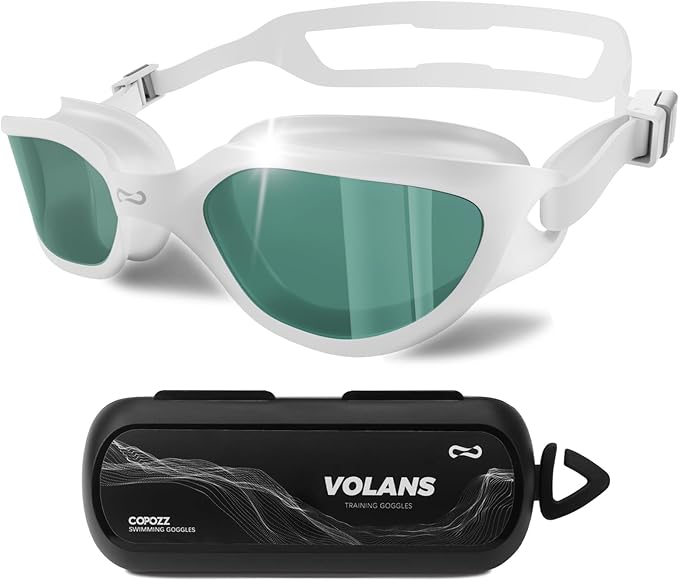 COPOZZ Swim Goggles Adult Women, Swimming Goggles for Women & Men, Anti-Fog No Leaking UV Protection for Adult