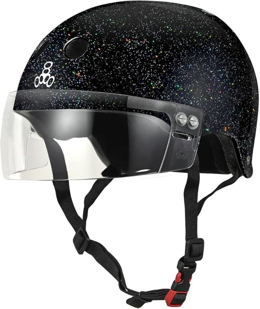 Triple Eight The Certified Sweatsaver Helmet with Visor for Roller Derby, Skateboarding and BMX