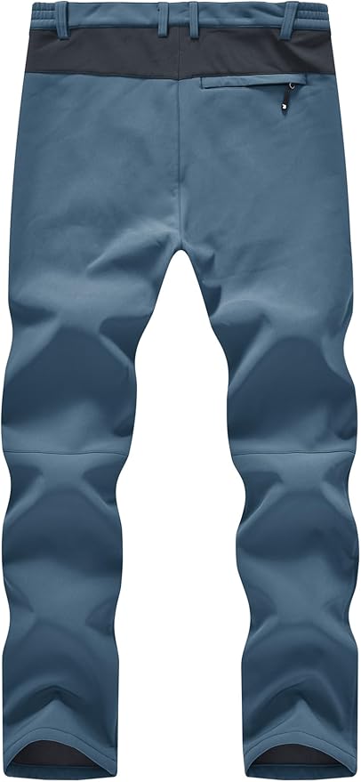 YSENTO Men's Fleece Lined Ski Snow Pants Winter Waterproof Softshell Insulated Hiking Cargo Pants