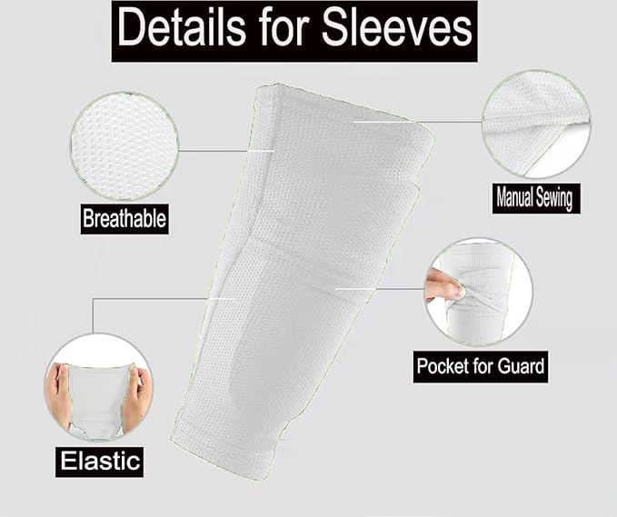 Soccer Shin Guards for Kid Youth Teen Adult - Shin Guards Sleeves with Inserted Pocket Cushion Protection Reduce Shocks and Injuries for TeamSports