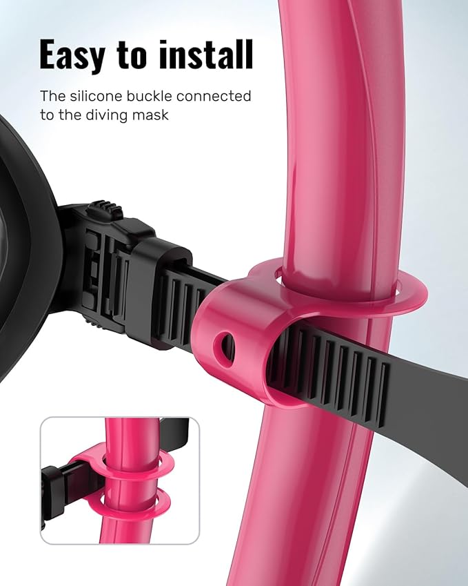 W WSTOO Adults Diving Snorkel Breathing Tube Silicone Flexible Foldable Snorkel Anti-Drop for Freediving Swim Training,Diving and Scuba Diving,Easy to Carry for Travel