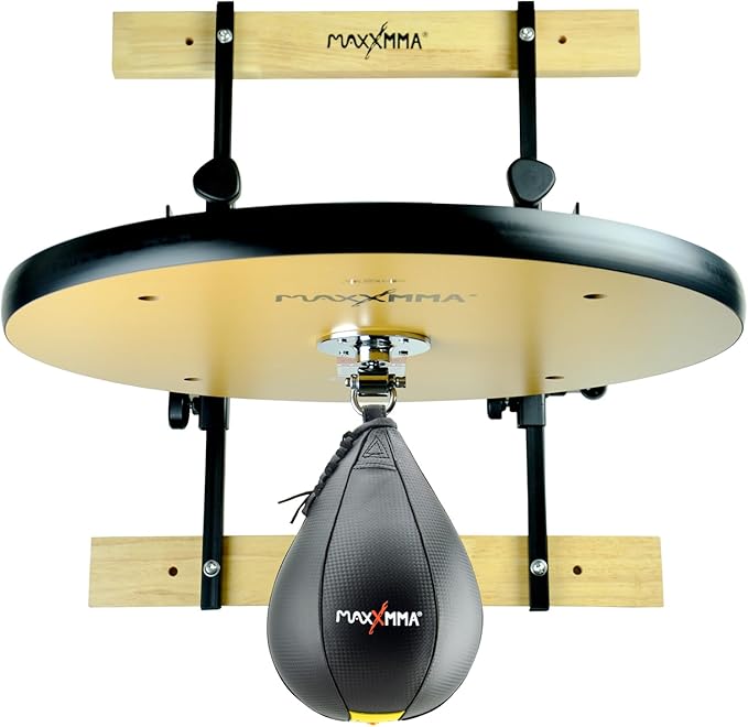 MaxxMMA Speed Bag Platform Kit - Heavy Duty Boxing Training Equipment with Punching Ball, Adjustable Height for Home Fitness, Suitable for Boxing and Fitness Enthusiasts