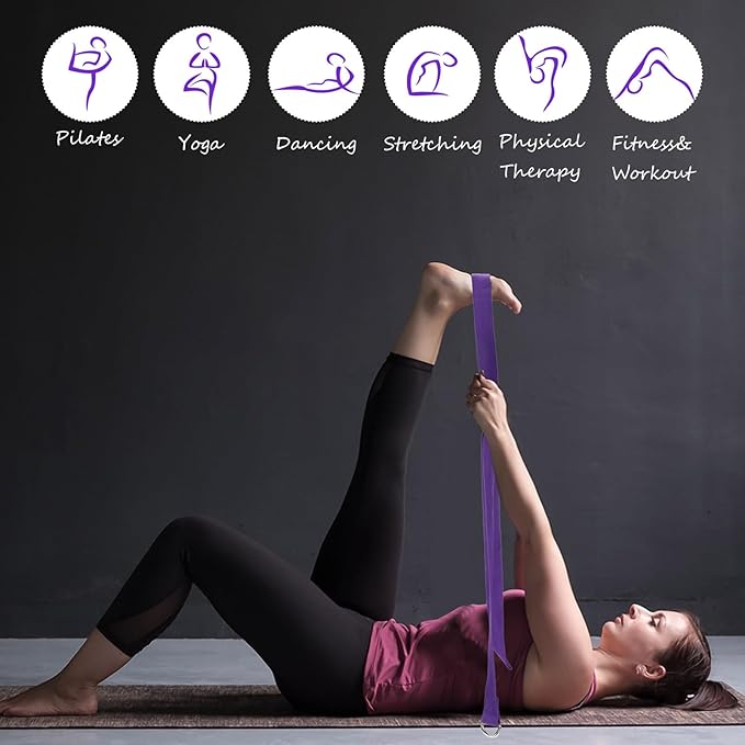 Outus 20 Pack Yoga Blocks and Straps Non-Slip EVA Foam Blocks with Metal D Ring Straps for Gym Exercise and Workout