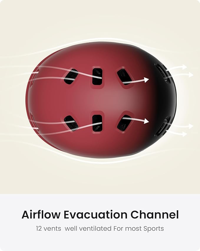 OutdoorMaster Skateboard Cycling Helmet - Two Removable Liners Ventilation Multi-Sport Scooter Roller Skate Inline Skating Rollerblading for Kids, Youth & Adults