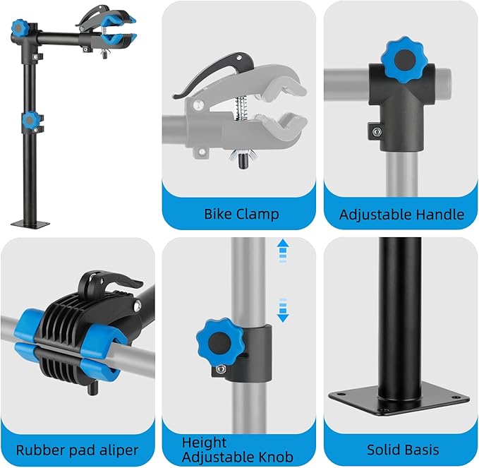 Urban Deco Bike Repair Stand Bench Mount Bike Stand Wall Mounted Bike Work Stand Bicycles Maintenance Rack Bike Clamp for Road Bike,Road Mountain Bike(27 inch)