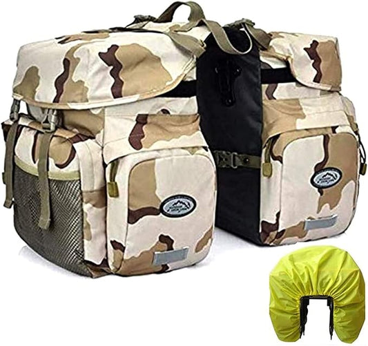 ZTZ Bike Bags for Bicycles Rear Rack, Waterproof Rear Bike Rack Bag with Rain Cover and Reflective Trim