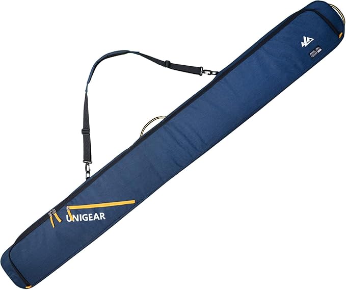 Unigear Ski Bag for Air Travel, 360° Fully Padded Protection, Water-Resistant and Durable up to 192cm for Snow Air Travel Transport