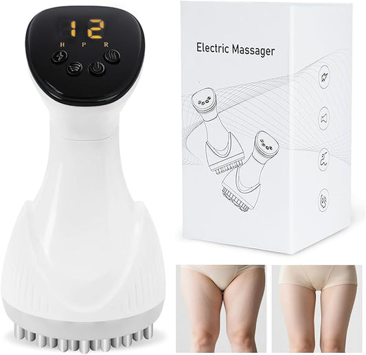 2025 Upgraded Lymphatic Drainage Massager Body Sculpting Machine Helps Reduce Stretch Marks & Cellulite for Legs, Arms & Belly Anti Cellulite Massage Tool with Light Heat & Vibration