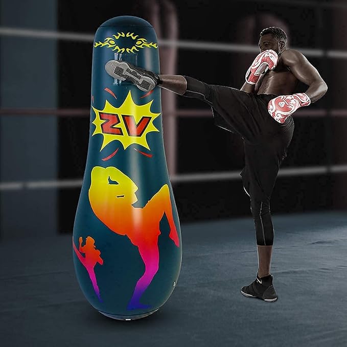 Punching Bag for Kids, Free Standing Boxing Bag for Bounce Back Focus Punching Bag for Practicing Karate, Taekwondo, De-Stress Boxing Bag for Kids.
