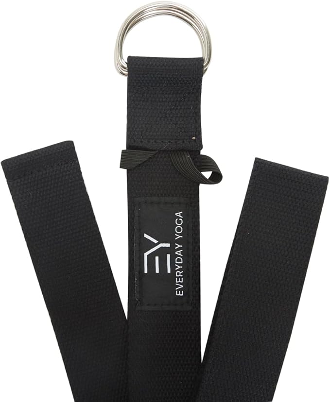 Everyday Yoga Super Strong Strap with Metal D-ring Buckle - Improve Flexibility, Stretching, and Physical Therapy Fitness.