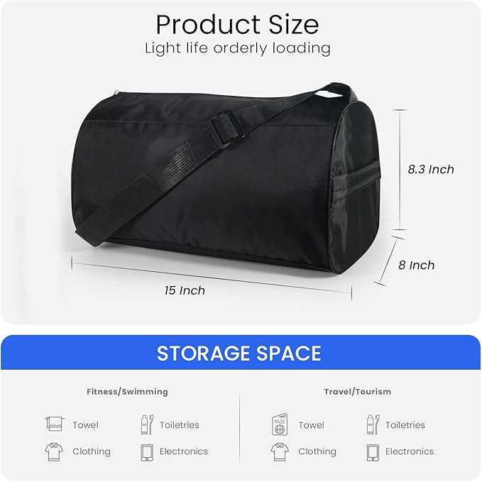 C&F BOGMOST Small Gym Bag for Women & Men,Small Lightweight Duffel Bag Carry On Bags Mini Duffel Travel Bag Waterproof Sports Bags for Workout/Sport/Travel, Dark green