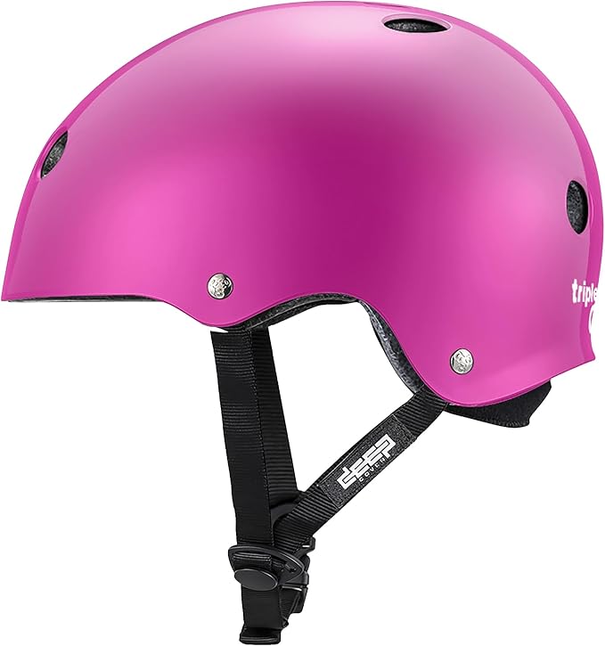 Triple Eight Deep Cover Helmet - Ideal for Skateboarding, Bicycling, BMX, and Roller Skating