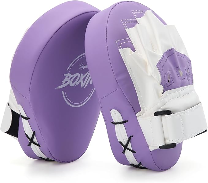 Valleycomfy Boxing Curved Focus Punching Mitts- Leatherette Training Hand Pads