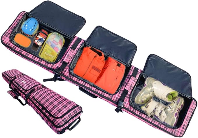 UNISTRENGH Snowboard Bag for Air Travel - Fully Padded Waterproof SnowboardingBag, Durable Multi-Compartment Outdoor Snow Skis Bag