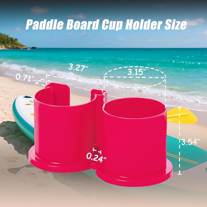 Paddleboard Cup Holder, Kayak Drink Holder for Paddle Board Cup and Phone Holder, Sup Surfboards Canoes Kayak Paddle Board Accessories for Types of Cup Bottle Drink