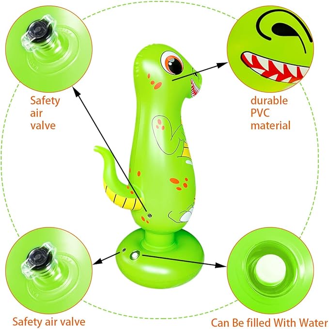 Punching Bag for Kids, Free Standing Boxing Bag for Bounce Back Focus Punching Bag for Practicing Karate, Taekwondo, De-Stress Boxing Bag for Kids.