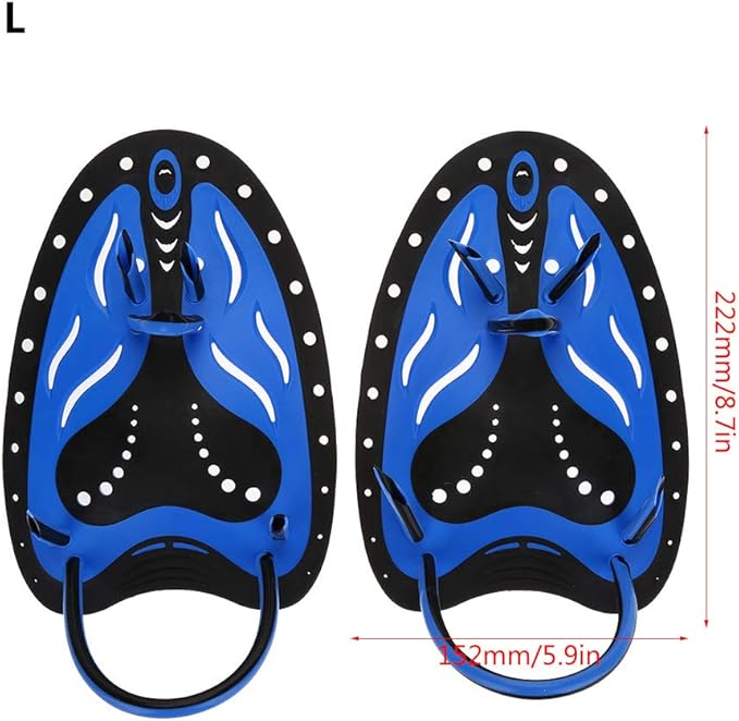 Swim Fins, Adjustable Kids Flippers for Swimming, Professional Swim Hand Paddles, Flat Paddles for Kids, Children, Men, Women