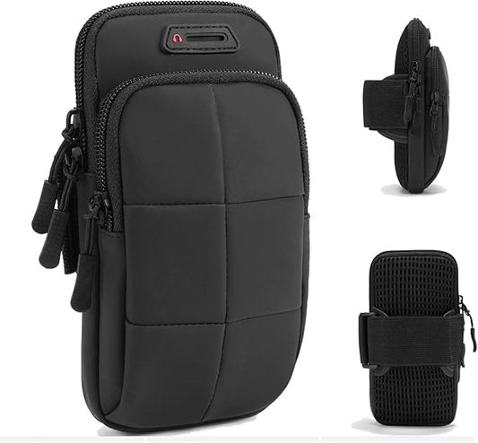 Phone Arm Bands for Running, Armband Cell Phone Holder for Exercise (Black)