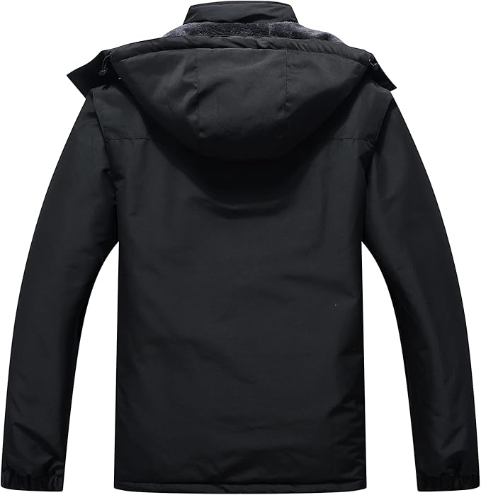 OTU Men's Waterproof Ski Jacket Snowboarding Windbreaker Warm Winter Hooded Mountain Snow Coat Large