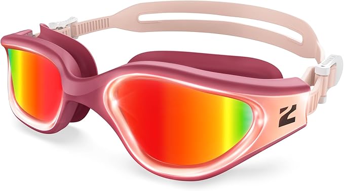 ZIONOR G1 Nava Super Anti-Fog Unisex Swim Goggles Mirror/Bright Smoke Lens
