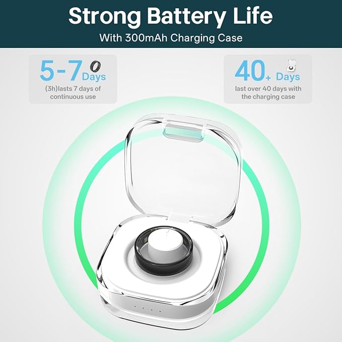 Smart Rings for Women Men,Fitness Tracker Ring,Heart Rate,Blood Oxygen,Blood Pressure,Step Tracker,Sleep Monitoring,No Subscription Fee,IP68 Waterproof Smart Ring for iphone&Android(Black 9)