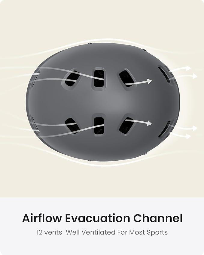 OutdoorMaster Skateboard Cycling Helmet - Two Removable Liners Ventilation Multi-Sport Scooter Roller Skate Inline Skating Rollerblading for Kids, Youth & Adults