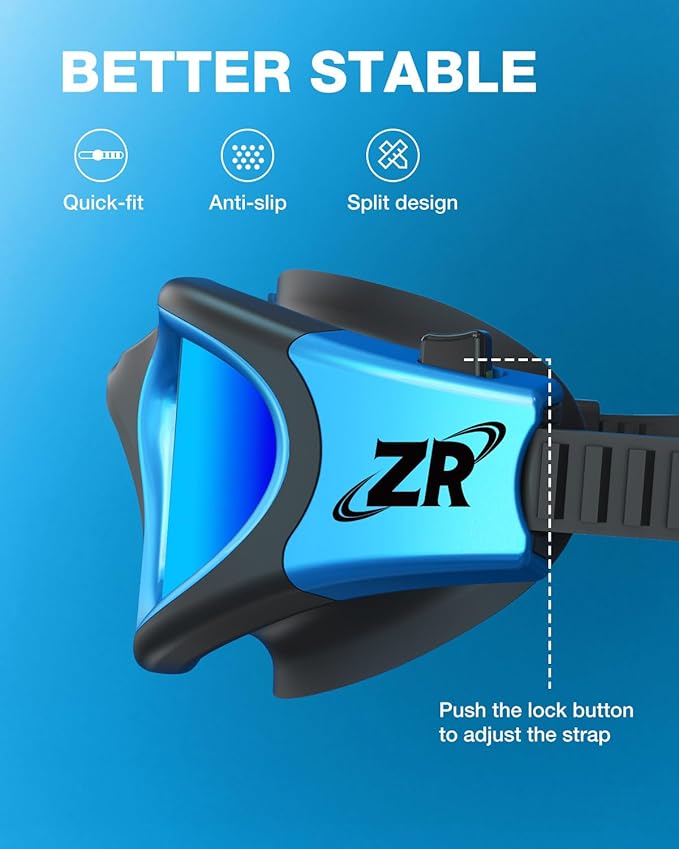 ZIONOR Swim Goggles, G1 MAX Polarized Anti-Fog Swimming Goggles for Men Women