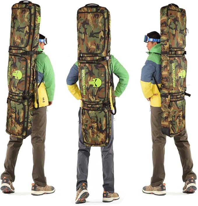 UNISTRENGH Waterproof Snowboard Bag Multi-compartment Adjustable Durable Snow Sports Equipment Backpack Bags for Air Travel