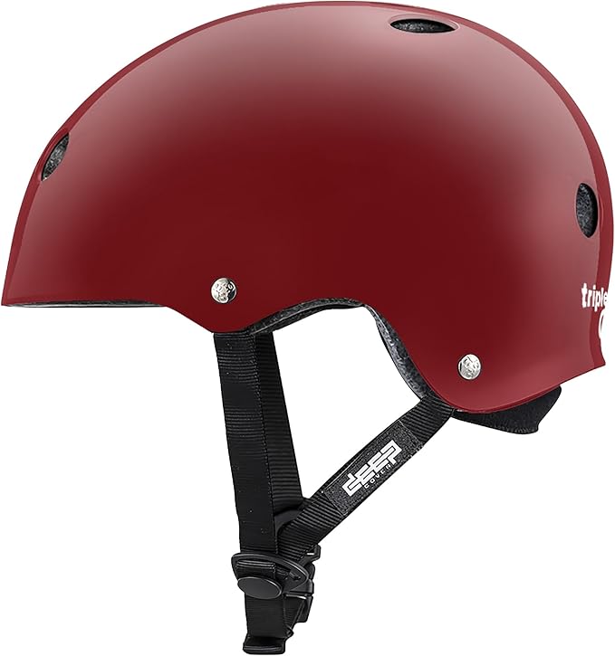 Triple Eight Deep Cover Helmet - Ideal for Skateboarding, Bicycling, BMX, and Roller Skating
