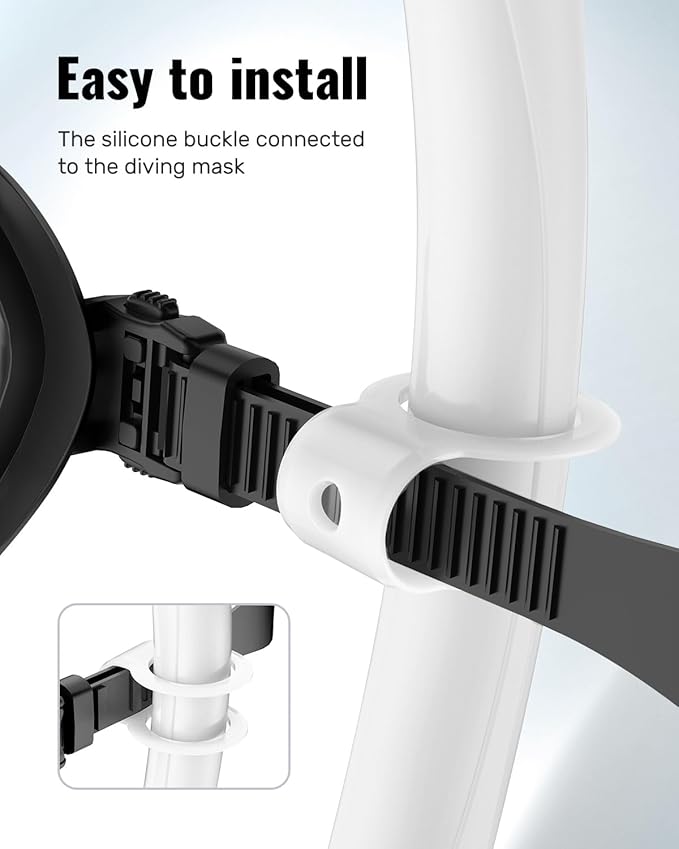 W WSTOO Adults Diving Snorkel Breathing Tube Silicone Flexible Foldable Snorkel Anti-Drop for Freediving Swim Training,Diving and Scuba Diving,Easy to Carry for Travel