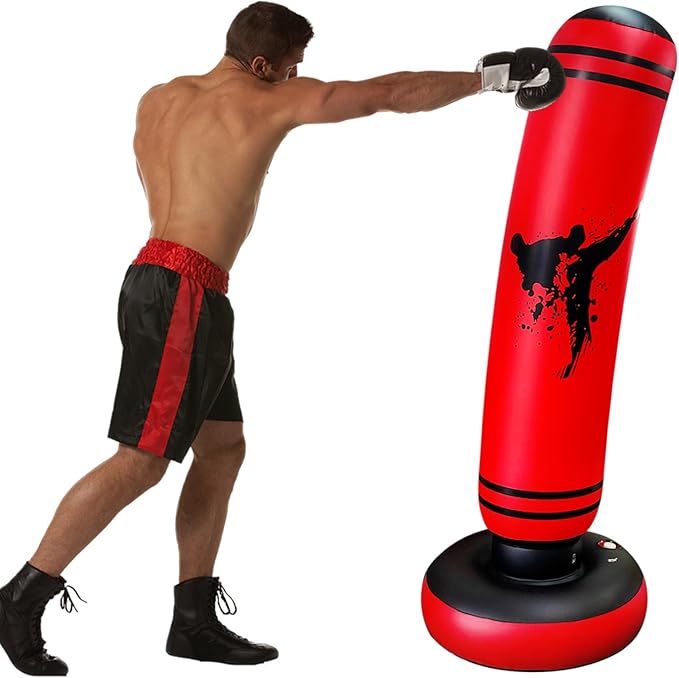 Punching Bag Kid,Boxing Bag for Kids,Inflatable Dummy, Inflatable Punching Bag, De-Stress Boxing Bag for Kids.