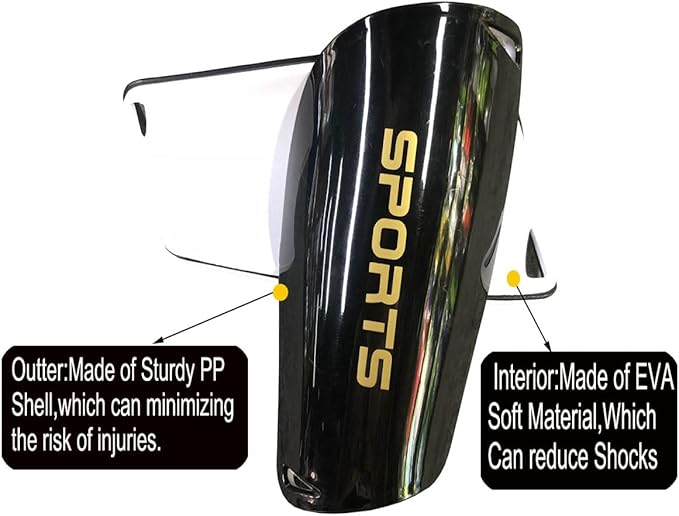 Soccer Shin Guards for Kid Youth Teen Adult - Shin Guards Sleeves with Inserted Pocket Cushion Protection Reduce Shocks and Injuries for TeamSports