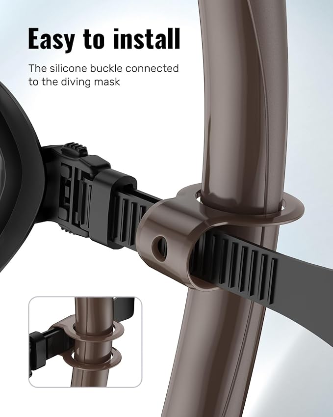 W WSTOO Adults Diving Snorkel Breathing Tube Silicone Flexible Foldable Snorkel Anti-Drop for Freediving Swim Training,Diving and Scuba Diving,Easy to Carry for Travel