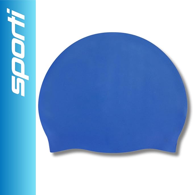 Sporti Silicone Swim Cap for Kids, Unisex Youth Swimming Cap, Protection Bathing Caps for Your Children, Aged 2-10