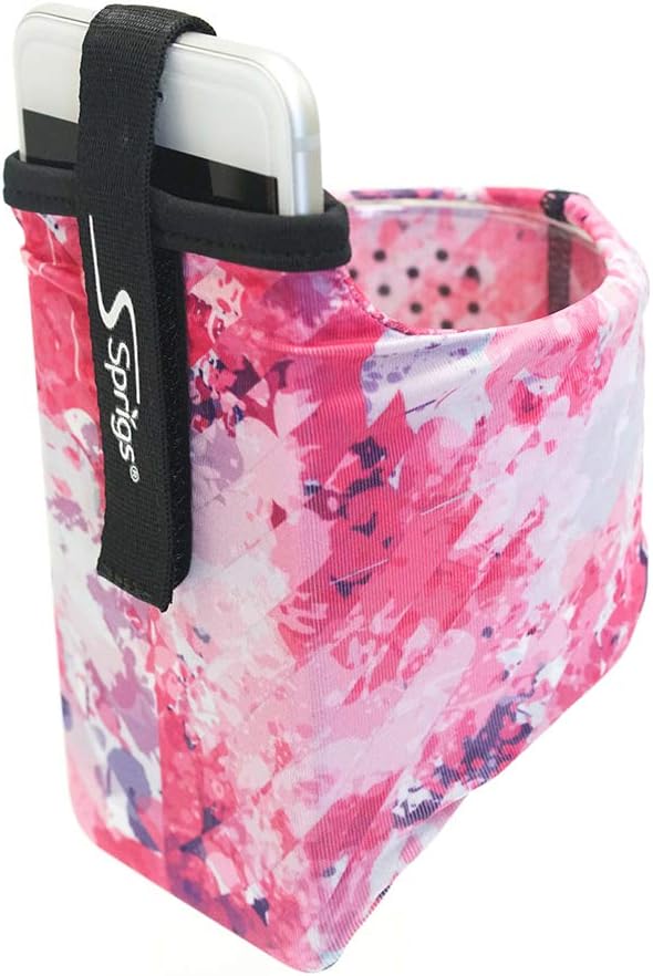 Sprigs Phone Armband Sleeve for iPhone 14, 13, 12, 11, X Galaxy Z, S22, S21, S20 Google Pixel 7, 6, 5. The Lightest & Most Comfortable Running Armband, Stretches to Fit All Phones with Case for Women & Men