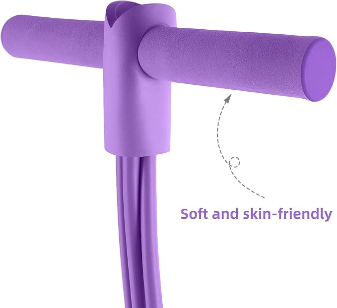 Multi-Function Tension Rope – 4 Tube Resistance Bands with Handles – Sit Up Exercise Equipment Home Gym Tummy Trainer for Men Women