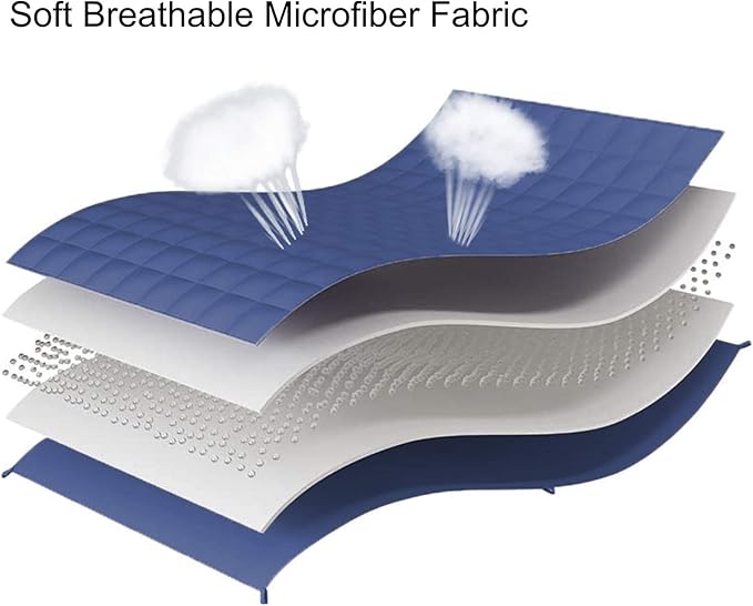 L'AGRATY Weighted Blanket - 60"x80" 20lbs Cooling Breathable Heavy Blanket Microfiber Material with Glass Beads for Adult All-Season Summer Fall Winter Soft Thick Comfort