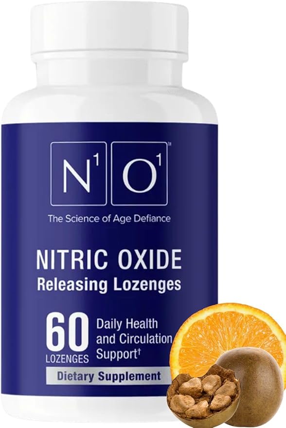 Nitric Oxide Lozenges for Heart Health Support - Dietary Supplement for Blood Flow, Oxygenation and Blood Pressure - 180 Count