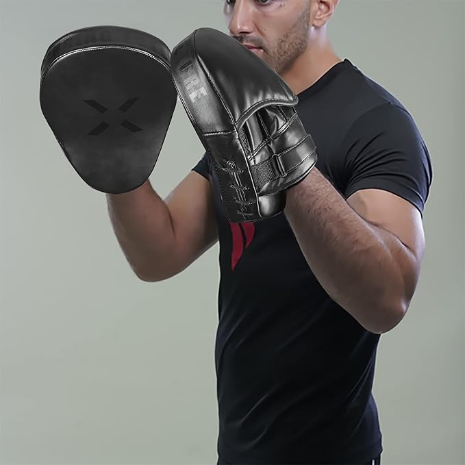 Punching Mitts for Boxing Leather Curved Punch Mitts Men & Women MMA Training Equipment Muay Thai Sparring Training Mitts MMA Hitting Pads Available Multiple Colors