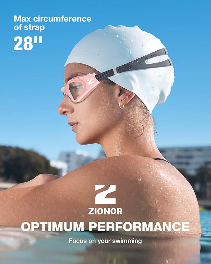 ZIONOR Swim Goggles, G1 SE Swimming Goggles Anti-fog for Adult Men Women