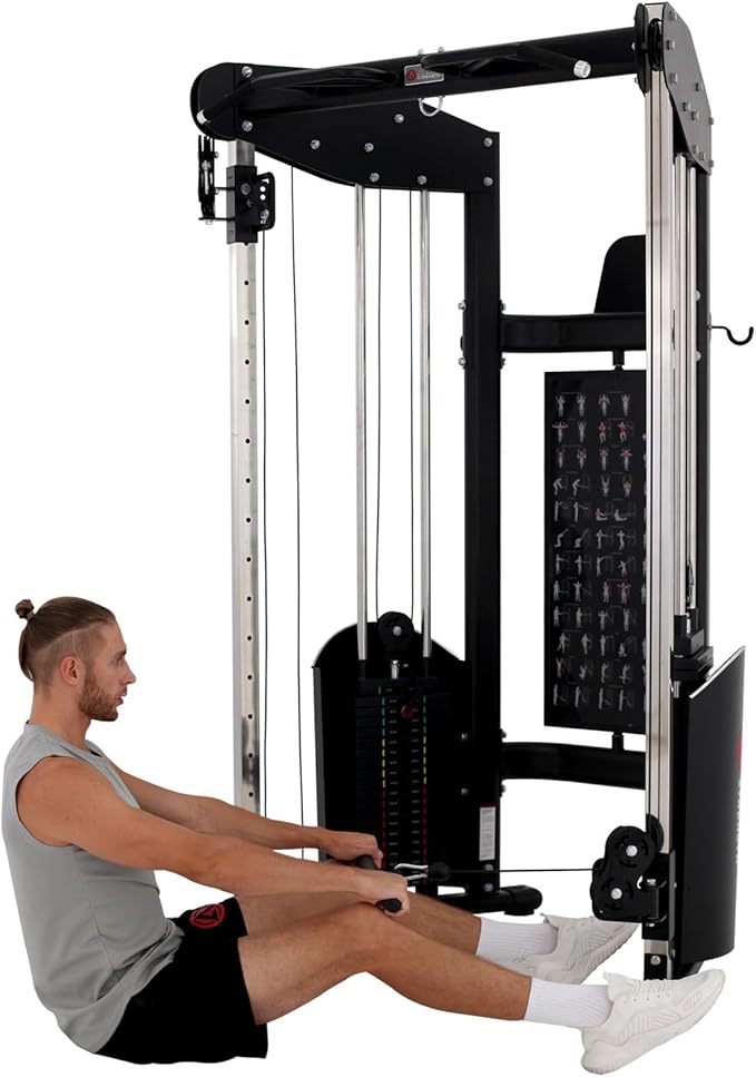 Altas Strength 3073 Home Gym Equipment with 1000 lbs Weight Capacity, 2000 lbs Cables, Strength Training Cable Machine Includes Accessories Light Commercial Fitness Versatile Workouts Easy Assembly