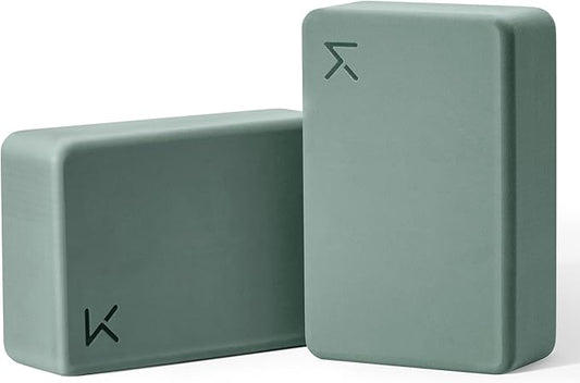 KEEP Yoga Block, High-Density EVA Foam 2 Pack Yoga Block with Non-Slip Textured Surface, Supportive, Lightweight - Ideal for Yoga, Pilates, and Stretching Exercises