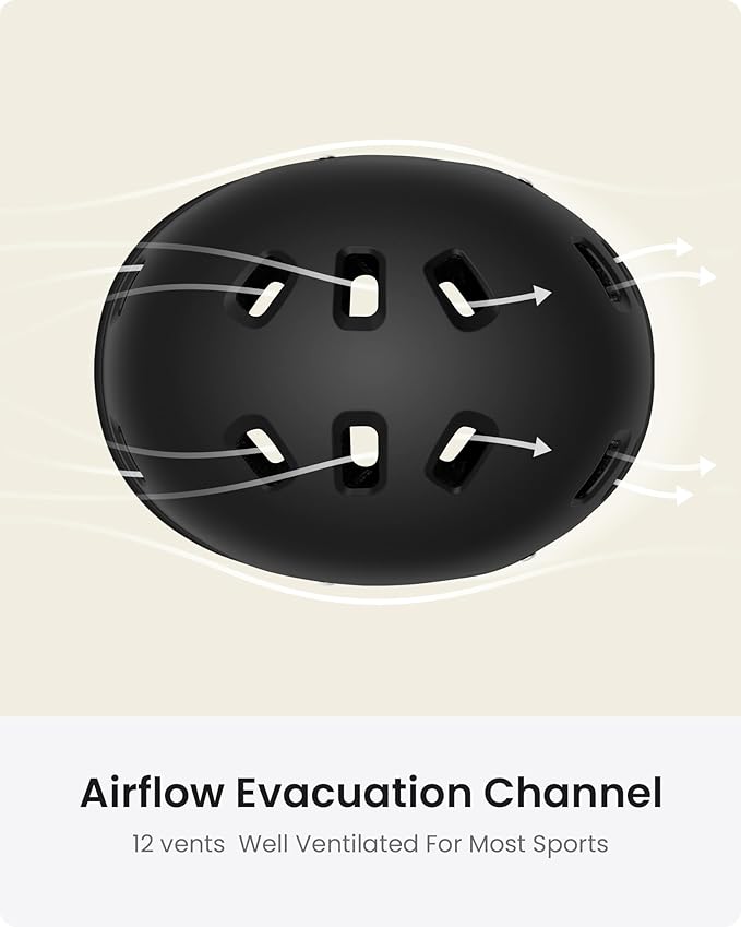 OutdoorMaster Skateboard Cycling Helmet - Two Removable Liners Ventilation Multi-Sport Scooter Roller Skate Inline Skating Rollerblading for Kids, Youth & Adults