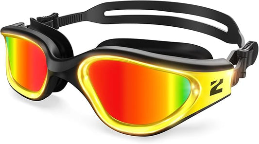 ZIONOR G1 Nava Super Anti-Fog Unisex Swim Goggles Mirror/Bright Smoke Lens