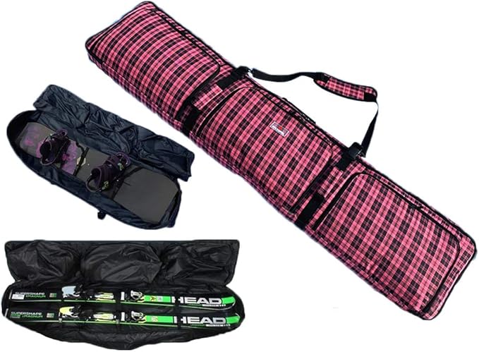 UNISTRENGH Snowboard Bag for Air Travel - Fully Padded Waterproof SnowboardingBag, Durable Multi-Compartment Outdoor Snow Skis Bag