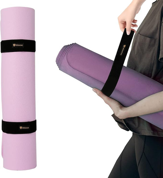 Aolamegs Yoga Mat Strap,Heavy Duty Bungee Straps Band,Wrap Organizer for Yoga Mat/Workout/Exercise(20" L x 2" W)