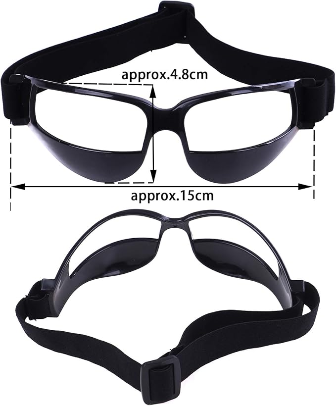 Olgaa Basketball Goggles Sport Dribble Specs Black (2 Pieces) - Sports Dribbling Specs Training Aid for Teenagers Kids Gifts